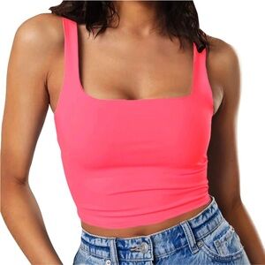 Artfish double lined workout tank hot pink small